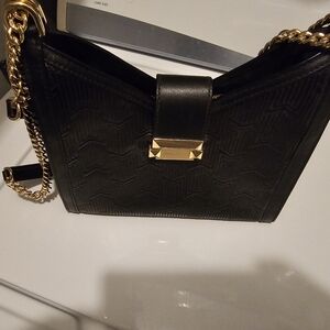 Michael Kors "whitney" small chain leather shoulder tote